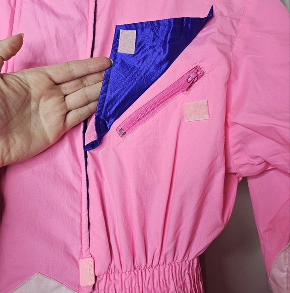 VTG 80s Obermeyer "Dionne" Barbie Pink Snowsuit - Picture 4 of 9